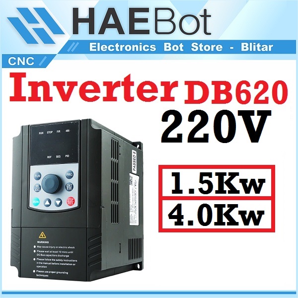 Inverter VFD DB620 1.5KW 2.2KW 4kW 220V 380V AC 1PH to 3PH Spindle Driver Frequency